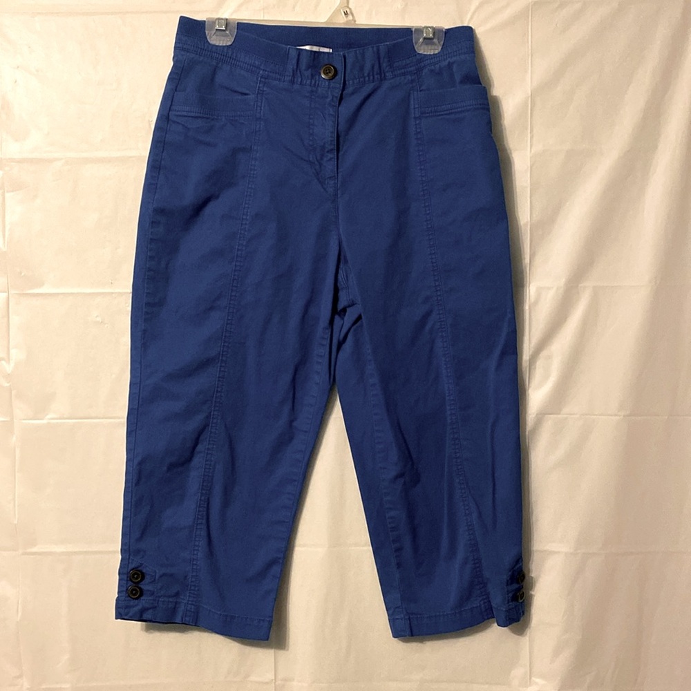 Kim Roger’s size 10 capris. Royal blue. Stretchy waistband. Pockets